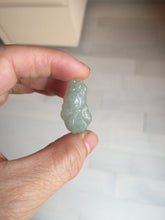 Load image into Gallery viewer, 100% Natural clear sunny green gray  jadeite jade golden fish Pendant group BP109
