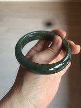 Load image into Gallery viewer, 57.7mm certificated type A 100% Natural dark green/Jadeite Jade bangle S61-1098
