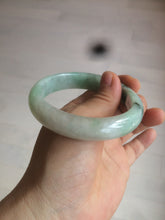 Load image into Gallery viewer, 55.7mm Certified type A 100% Natural icy watery sunny green Jadeite bangle AY25-1702
