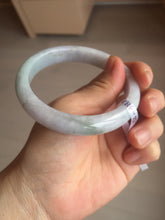 Load image into Gallery viewer, 59.5mm Certified Type A 100% Natura light green white purple slim Jadeite bangle X152-3827
