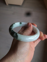 Load image into Gallery viewer, 60mm certified type A 100% Natural sunny green/dark green/white jadeite jade bangle BG25-1719
