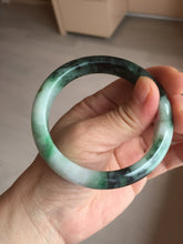 Load image into Gallery viewer, 56mm certified Type A 100% Natural sunny green/dark green/jungle green/light purple Jadeite Jade bangle AQ85-7885
