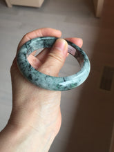 Load image into Gallery viewer, 56mm Certified Type A 100% Natural dark green blue The vines of time Jadeite Jade bangle PA61-5319
