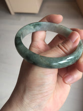 Load image into Gallery viewer, 60.5mm Certified Type A 100% Natural dark green/gray Jadeite Jade bangle S88-7057
