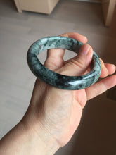 Load image into Gallery viewer, 56mm Certified Type A 100% Natural dark green blue The vines of time Jadeite Jade bangle PA61-5319
