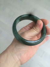 Load image into Gallery viewer, 57.7mm certificated type A 100% Natural dark green/Jadeite Jade bangle S61-1098
