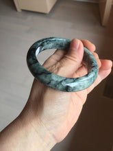 Load image into Gallery viewer, 56mm Certified Type A 100% Natural dark green blue The vines of time Jadeite Jade bangle PA61-5319
