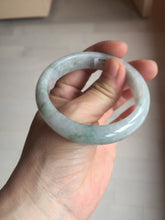 Load image into Gallery viewer, 53.7mm certificated Type A 100% Natural light green white Jadeite Jade bangle S89-7060
