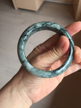 Load image into Gallery viewer, 56mm Certified Type A 100% Natural dark green blue The vines of time Jadeite Jade bangle PA61-5319
