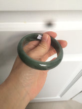 Load image into Gallery viewer, 57.7mm certificated type A 100% Natural dark green/Jadeite Jade bangle S61-1098
