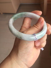 Load image into Gallery viewer, 61.5mm Certified Type A 100% Natura light green white purple Jadeite bangle X153-3825
