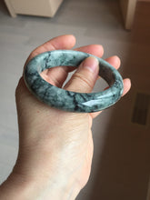 Load image into Gallery viewer, 56mm Certified Type A 100% Natural dark green blue The vines of time Jadeite Jade bangle PA61-5319
