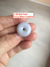 Load image into Gallery viewer, 100% Natural green/white/purple jadeite Jade Safety Guardian Button(donut) Pendant/worry stone AX29
