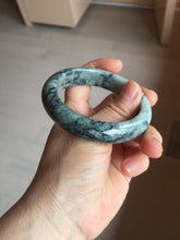 Load image into Gallery viewer, 56mm Certified Type A 100% Natural dark green blue The vines of time Jadeite Jade bangle PA61-5319

