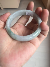 Load image into Gallery viewer, 53.7mm certificated Type A 100% Natural light green white Jadeite Jade bangle S89-7060
