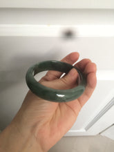 Load image into Gallery viewer, 57.7mm certificated type A 100% Natural dark green/Jadeite Jade bangle S61-1098
