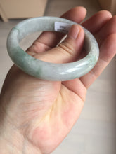 Load image into Gallery viewer, 53.7mm certificated Type A 100% Natural light green white Jadeite Jade bangle S89-7060
