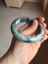 Load image into Gallery viewer, 56mm Certified Type A 100% Natural dark green blue The vines of time Jadeite Jade bangle PA61-5319
