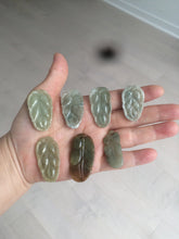 Load image into Gallery viewer, 100% natural type A yellow/purple jadeite jade leaf pendant necklace group AZ99
