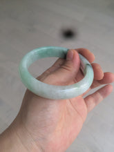 Load image into Gallery viewer, 55.7mm Certified type A 100% Natural icy watery sunny green Jadeite bangle AY25-1702
