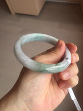 Load image into Gallery viewer, 61.5mm Certified Type A 100% Natura light green white purple Jadeite bangle X153-3825
