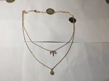 Load image into Gallery viewer, 100% natural Type A sunny green Jadeite Bead Aries Sparkle Charm Two-Layer pendant Necklace PD165
