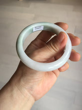 Load image into Gallery viewer, 55.5mm Certified Type A 100% Natural green white Jadeite Jade bangle BQ58-6877
