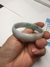 Load image into Gallery viewer, 54mm certified Type A 100% Natural sunny green yellow thin Jadeite Jade bangle AY93-1326
