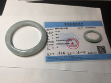 Load image into Gallery viewer, Shopify only 55.2mm Certified Type A 100% Natural light green Jadeite Jade bangle E91-9415
