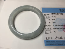 Load image into Gallery viewer, Shopify only 55.2mm Certified Type A 100% Natural light green Jadeite Jade bangle E91-9415
