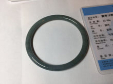 Load image into Gallery viewer, 60.5mm Certified Type A 100% Natural  green/blue/purple/gray/black slim round cut Guatemala Jadeite bangle AX126-5847
