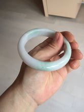 Load image into Gallery viewer, 55.5mm Certified Type A 100% Natural green white Jadeite Jade bangle BQ58-6877
