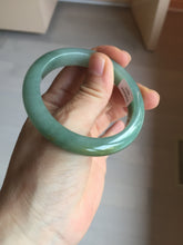 Load image into Gallery viewer, 53.2mm certified type A 100% Natural dark green/gray/yellow Jadeite Jade bangle AF96-7577
