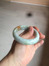 Load image into Gallery viewer, 53.5mm certified Type A 100% Natural light green/brown Jadeite Jade bangle AR93-0722
