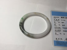 Load image into Gallery viewer, 52mm certified Type A 100% Natural sunny green yellow brown white oval Jadeite Jade bangle Q138-1727
