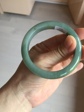 Load image into Gallery viewer, 53.2mm certified type A 100% Natural dark green/gray/yellow Jadeite Jade bangle AF96-7577
