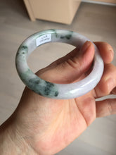 Load image into Gallery viewer, 54.4mm certified 100% natural Type A light purple with sunny green flying flowers jadeite jade bangle BL105-8717
