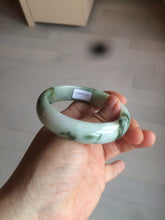 Load image into Gallery viewer, 54mm certified 100% natural Type A green/dark green/white/brown jungle camouflage color  jadeite jade bangle BG22-1726
