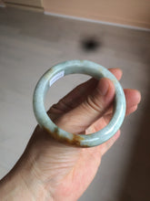 Load image into Gallery viewer, 53.5mm certified Type A 100% Natural light green/brown Jadeite Jade bangle AR93-0722
