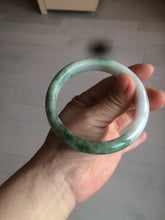 Load image into Gallery viewer, 60mm certified 100% natural type A sunny green white  jadeite jade bangle BG1-1730
