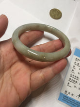 Load image into Gallery viewer, 57.5mm Certified Type A 100% Natural light green gray brown jadeite Jade bangle PD169-6318

