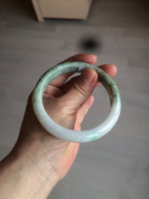 Load image into Gallery viewer, 60mm certified 100% natural type A sunny green white  jadeite jade bangle BG1-1730
