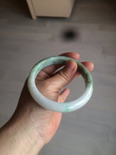 Load image into Gallery viewer, 60mm certified 100% natural type A sunny green white  jadeite jade bangle BG1-1730
