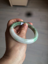 Load image into Gallery viewer, 60mm certified 100% natural type A sunny green white  jadeite jade bangle BG1-1730
