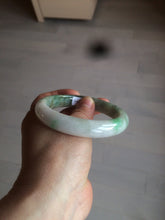 Load image into Gallery viewer, 60mm certified 100% natural type A sunny green white  jadeite jade bangle BG1-1730
