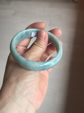 Load image into Gallery viewer, 55.8mm certified 100% natural light green blue jadeite jade bangle AS90-7056
