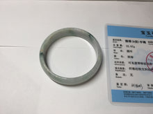 Load image into Gallery viewer, 54mm certified Type A 100% Natural green yellow purple thin Jadeite Jade bangle AY94-1341
