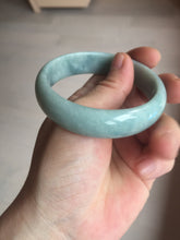 Load image into Gallery viewer, 55.8mm certified 100% natural light green blue jadeite jade bangle AS90-7056
