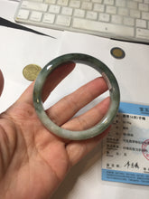 Load image into Gallery viewer, 58.2mm Certified Type A 100% Natural dark green gray black jadeite Jade bangle PD170-6281

