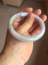 Load image into Gallery viewer, 59.1mm Certified Type A 100% Natura light green white purple slim Jadeite bangle X158-3832
